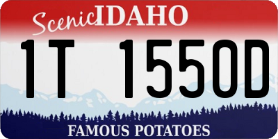 ID license plate 1T1550D