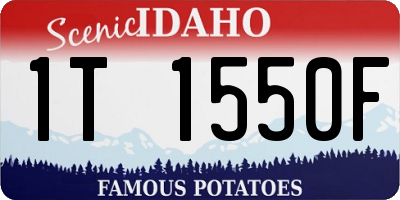 ID license plate 1T1550F