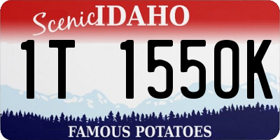 ID license plate 1T1550K