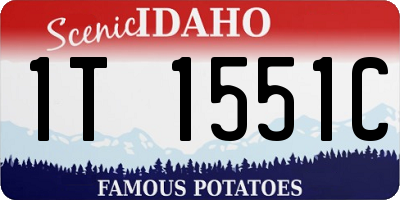 ID license plate 1T1551C