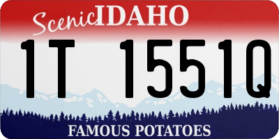 ID license plate 1T1551Q