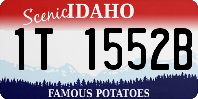 ID license plate 1T1552B