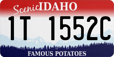 ID license plate 1T1552C