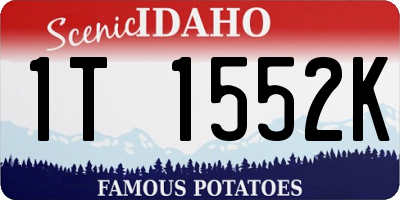 ID license plate 1T1552K