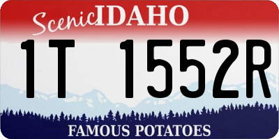 ID license plate 1T1552R