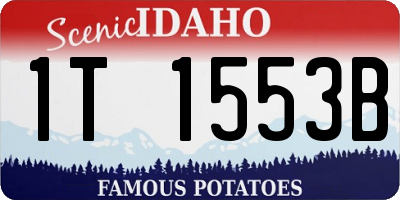 ID license plate 1T1553B