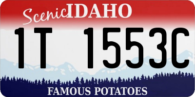 ID license plate 1T1553C