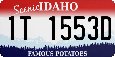 ID license plate 1T1553D
