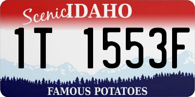 ID license plate 1T1553F