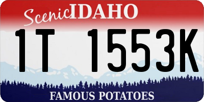 ID license plate 1T1553K