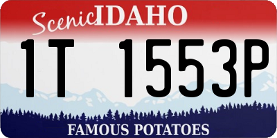 ID license plate 1T1553P