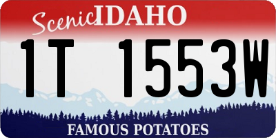 ID license plate 1T1553W