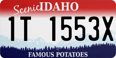 ID license plate 1T1553X