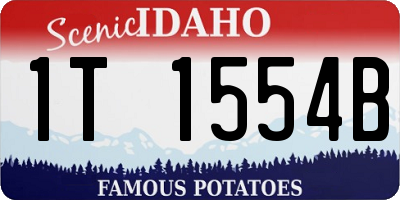 ID license plate 1T1554B