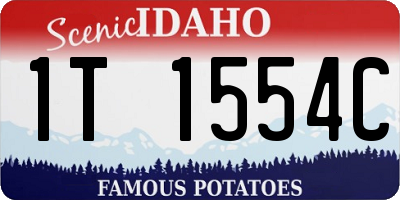 ID license plate 1T1554C