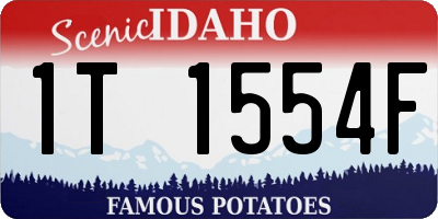 ID license plate 1T1554F
