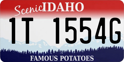 ID license plate 1T1554G