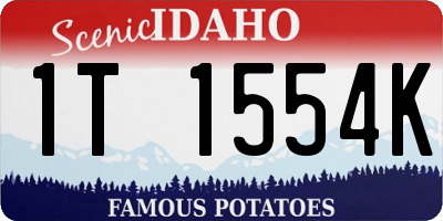 ID license plate 1T1554K