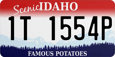 ID license plate 1T1554P