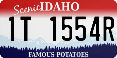 ID license plate 1T1554R