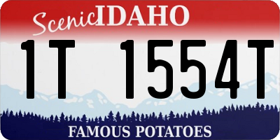 ID license plate 1T1554T