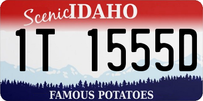 ID license plate 1T1555D