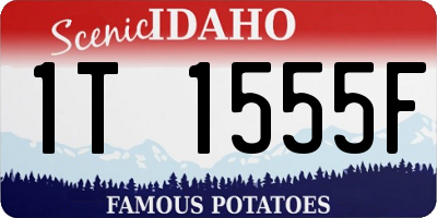 ID license plate 1T1555F