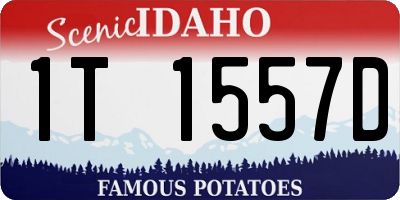 ID license plate 1T1557D