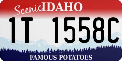 ID license plate 1T1558C