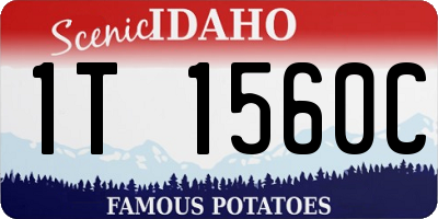 ID license plate 1T1560C
