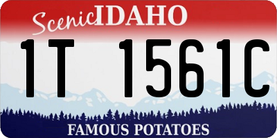ID license plate 1T1561C