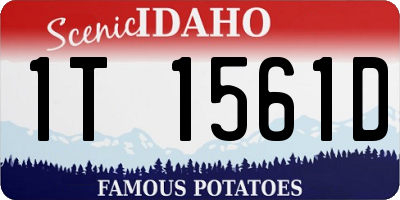ID license plate 1T1561D