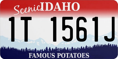 ID license plate 1T1561J
