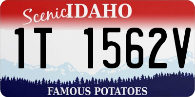 ID license plate 1T1562V