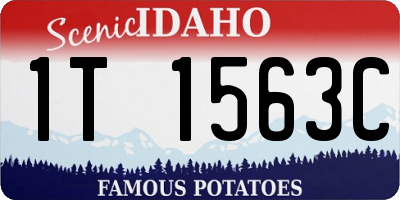ID license plate 1T1563C
