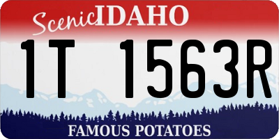 ID license plate 1T1563R
