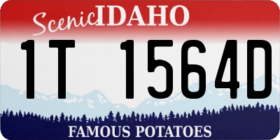 ID license plate 1T1564D