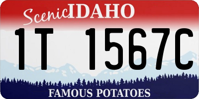 ID license plate 1T1567C