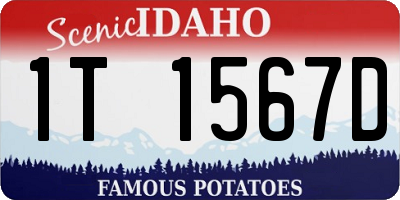 ID license plate 1T1567D
