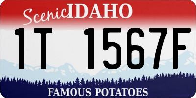 ID license plate 1T1567F