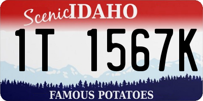 ID license plate 1T1567K