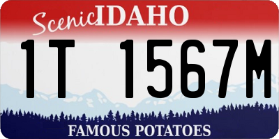 ID license plate 1T1567M
