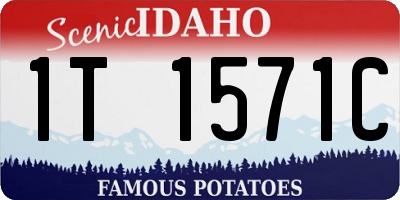 ID license plate 1T1571C