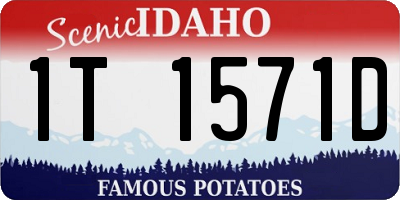 ID license plate 1T1571D