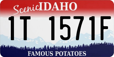ID license plate 1T1571F