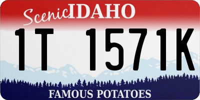 ID license plate 1T1571K