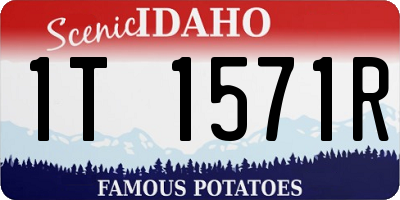 ID license plate 1T1571R