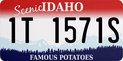 ID license plate 1T1571S