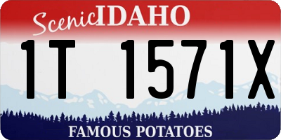 ID license plate 1T1571X