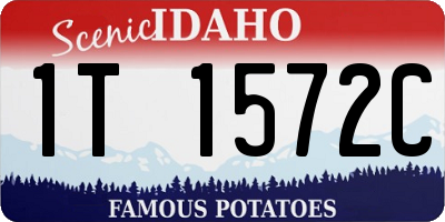 ID license plate 1T1572C
